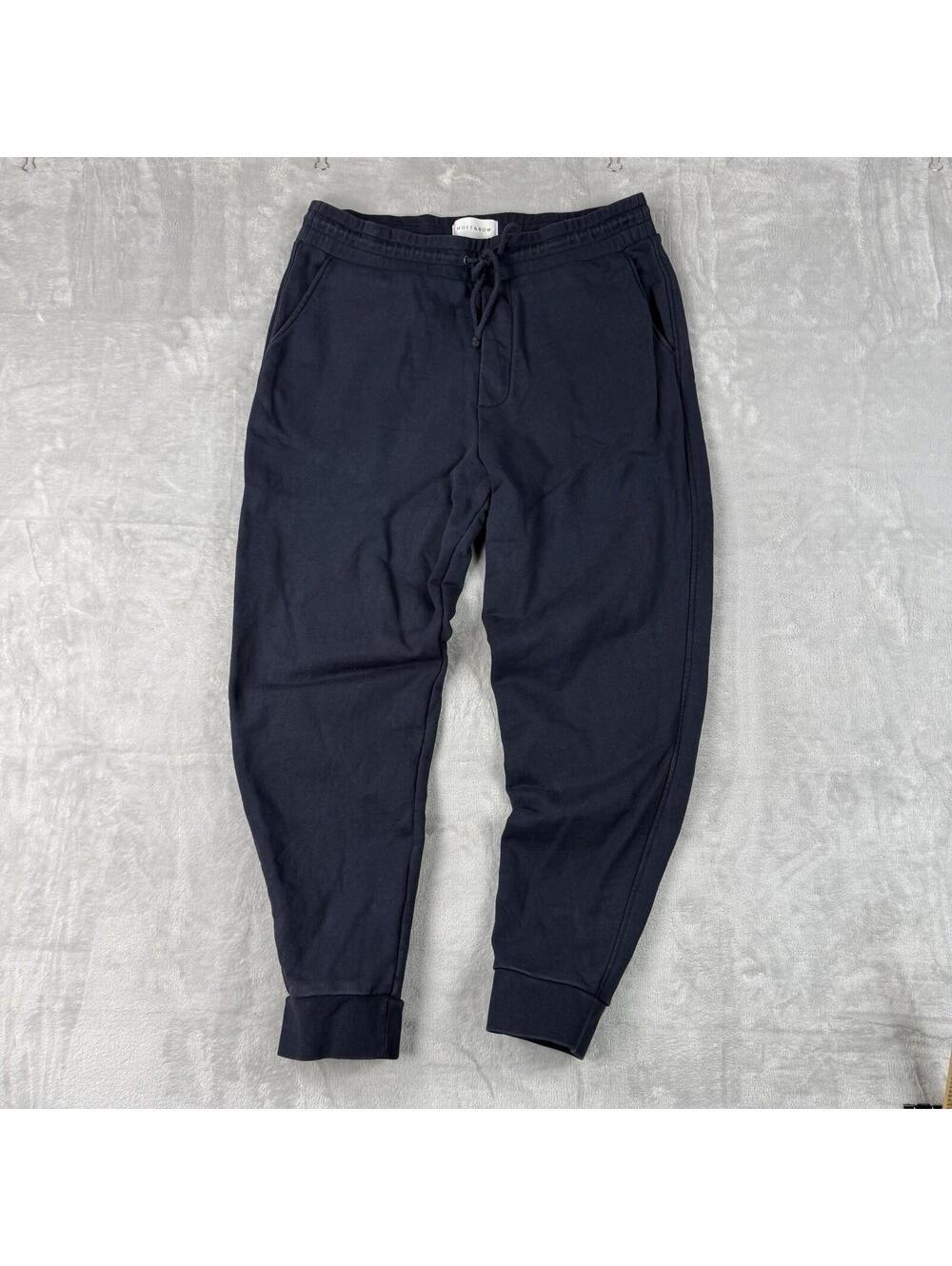 Mott & Bow Jogger Sweatpants Mens L Navy Drawstring Lounge Pants Fleece Casual